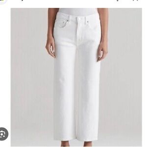 Edwin White Ankle Cropped Jeans Sleek Design
